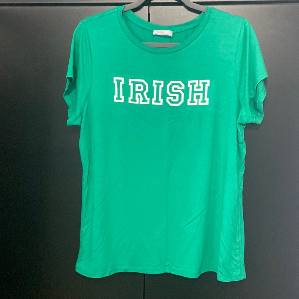Green soft t-shirt “IRISH”